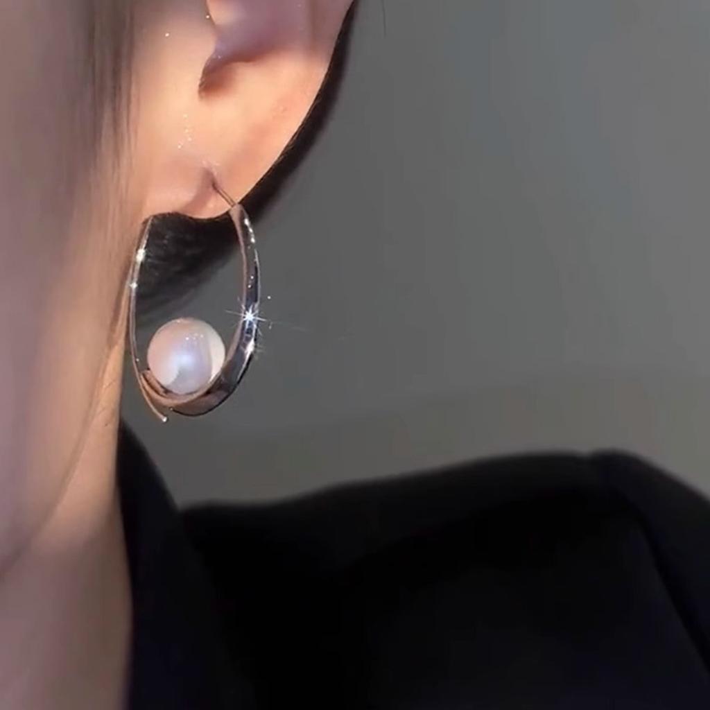 Серьги Needle Swan с темпераментом, серьги с камнями кошачий глаз, популярные в Интернете серьги, модные серьги