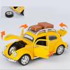 Travel Version 1/32 Beetle Alloy Classic Car Model Diecasts Metal Retro Vehicles Car Model Simulation Sound Light Kids Toys Gift