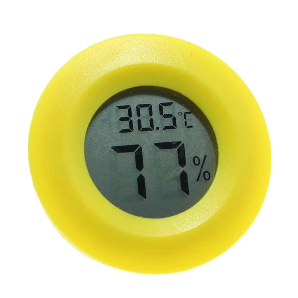 -50~ +70°C Мини Цифровой LCD Термометр Гигрометр Круглый Тестер Температуры и Влажности Датчик Детектор Для Морозильной Камеры Сигарной Коробки
