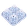 Ice Cube Tray Quick Release Food Grade Silicone 4 Cavity Soccer Ice Cube Mould with Lid for Whiskey Cocktails