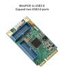 Адаптер Mini PCI-e на USB Алмазного качества, 6 ГБ/с PCIe на 19-контактный двойной USB, Мини-плата расширения