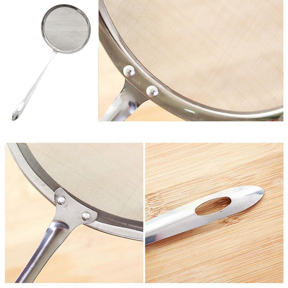 Fine Mesh Cooking Tool Baking Sifting Kitchen Oil Skimmer Colander Strainer Filter Spoon