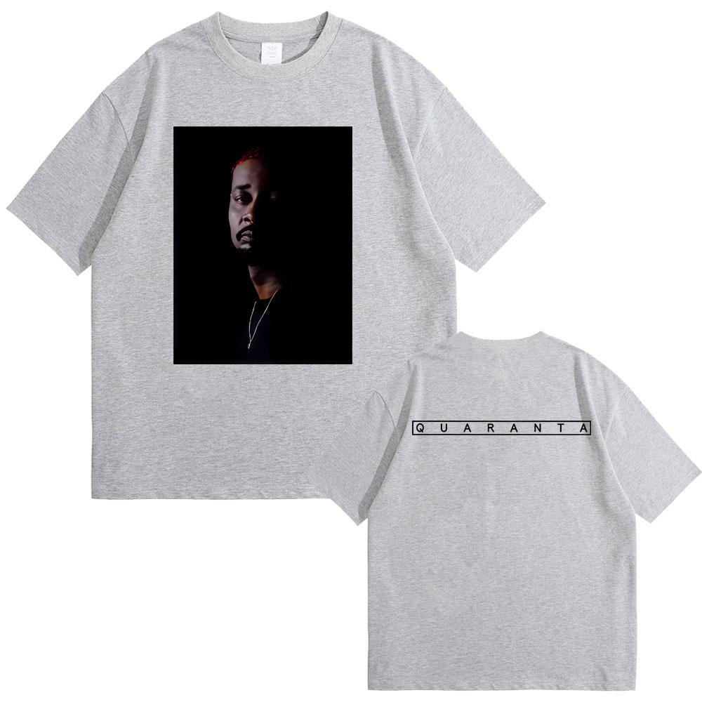 Rapper Danny Brown Quaranta Album Graphic Tshirt Men Women Hip Hop Fashion Oversized Short Sleeve T Shirt Male Pure Cotton Tees