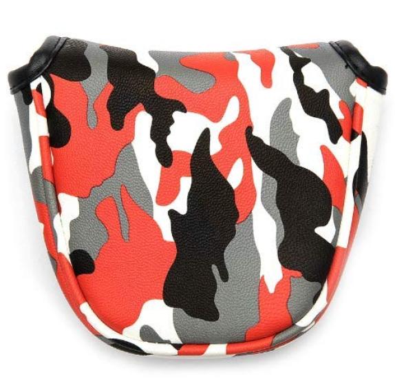 Чехол для гольф-головки, чехол для паттера с магнитом для молотка, совместимый с Odyssey 2 Ball, паттер TaylorMade Spider, камуфляж, камуфляж (красный)