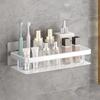 Bathroom Aluminum Shelf Shower No Drill Wall Mounted Organizer Rectangular Storage Rack