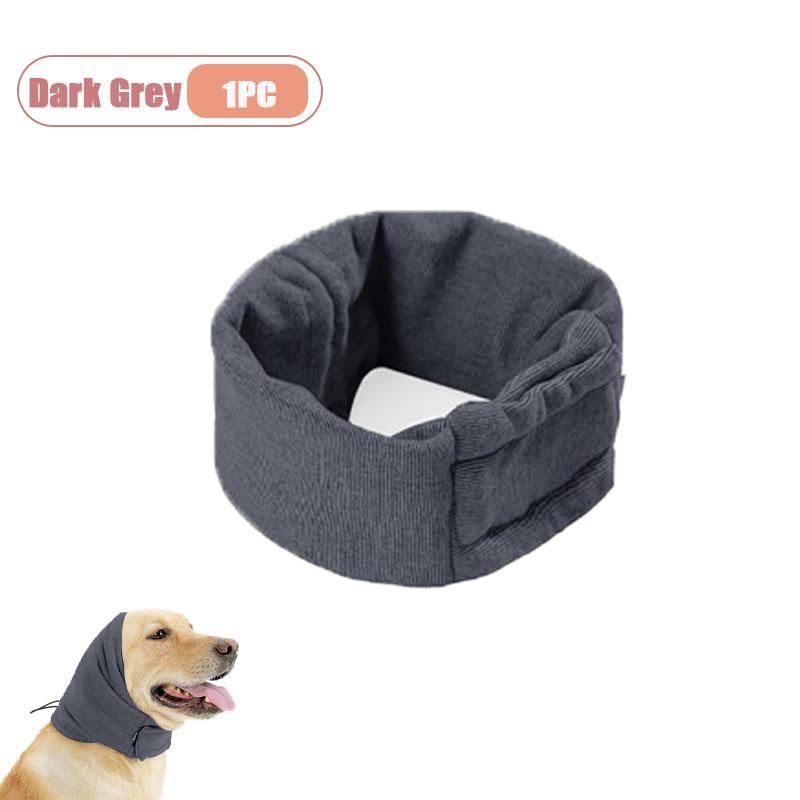 Quiet Ears for Dogs Adjustable Calming Snood Warm Fleece Lining Multifunctional Anxiety Relief Pet Scarf for Noise Protection