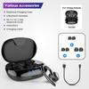 TWS Bluetooth-наушники с микрофонами Спортивные ушные крючки со светодиодным дисплеем Беспроводные наушники Hi-Fi стерео наушники Водонепроницаемые гарнитуры
