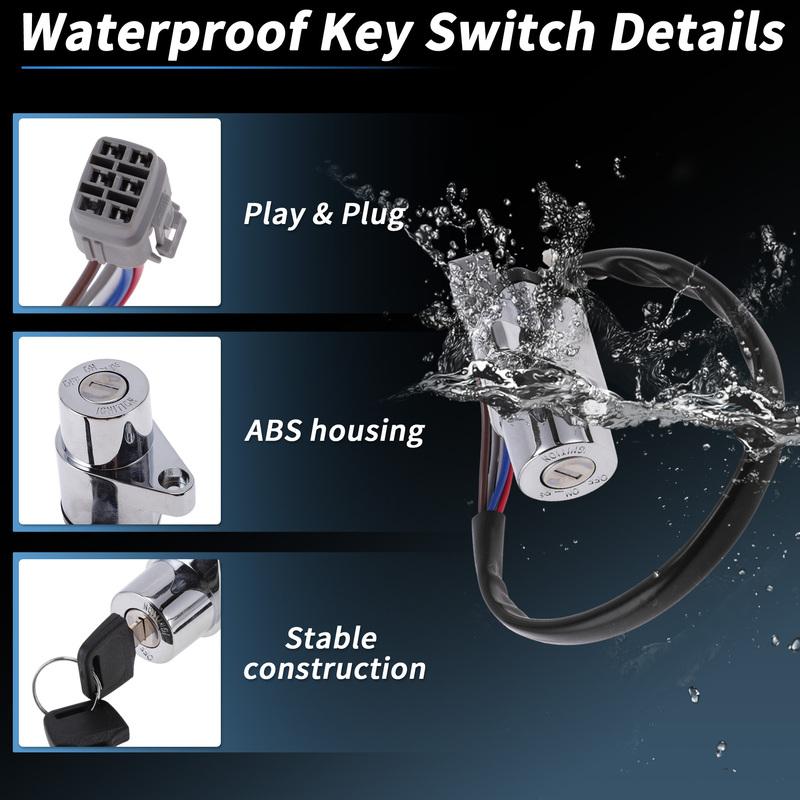 X Autohaux Ignition Key Switch No.3711010F00 for SUZUKI INTRUDER VL1500 1998-2004 1 Set