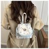 Kawaii Lace Patchwork Backpack for Women Sweet Floral School Rucksack KTB