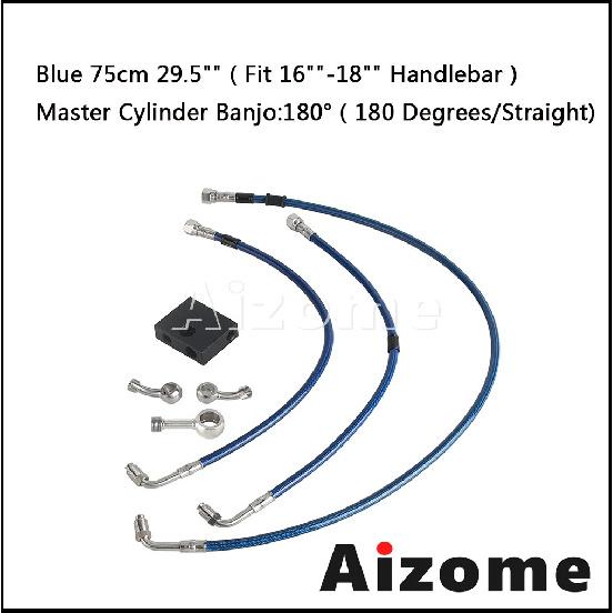 For Harley Softail Low Rider ST FXLRST XL1200CX FXDR 114 FXDRS 19-24 Motorcycle Complete Brake Line Cable 23.6""/ 27.5""/29.5""