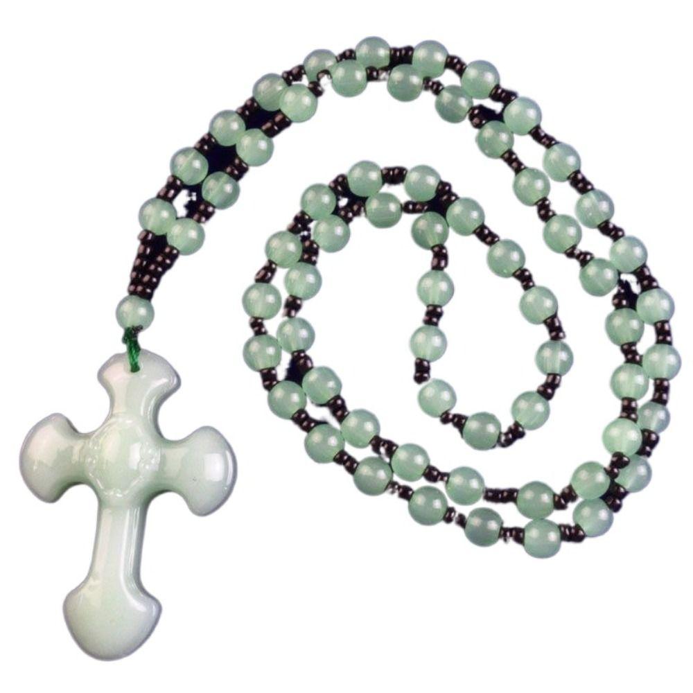 Classic Religious Style Fashion Pendant Amulet Jewelry Pendant Beaded Necklace New Cross Christian