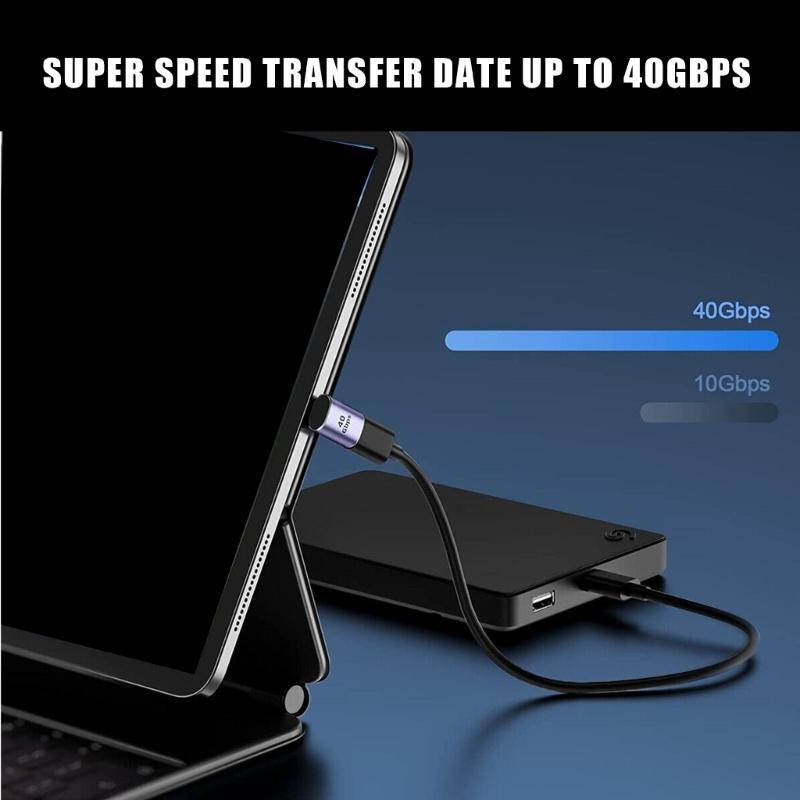 Упаковка из 6 шт. адаптеров-переходников USB4 Type C, преобразователь USB C с поддержкой быстрой зарядки 100 Вт и скорости передачи данных 40 Гбит/с