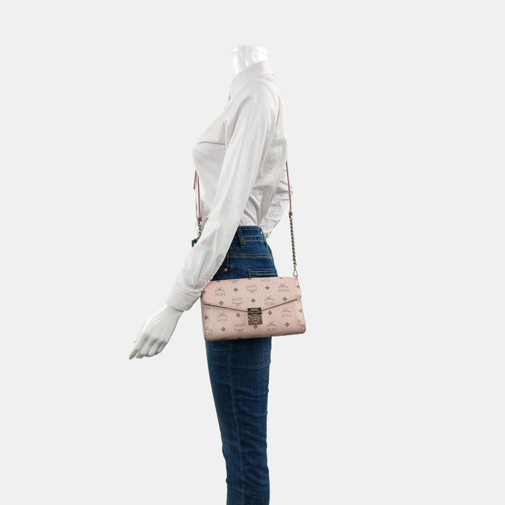 [Pre-Owned] Millie Visetos Classic Monogram Flap Lock Crossbody Bag - Fair #AEJB5X