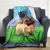1pc Puppy Dog Pals Blanket, Gift, for Men and Women, Soft Blanket, Good for Sofa Bed Couch Travel, Lightweight Flannel Blanket