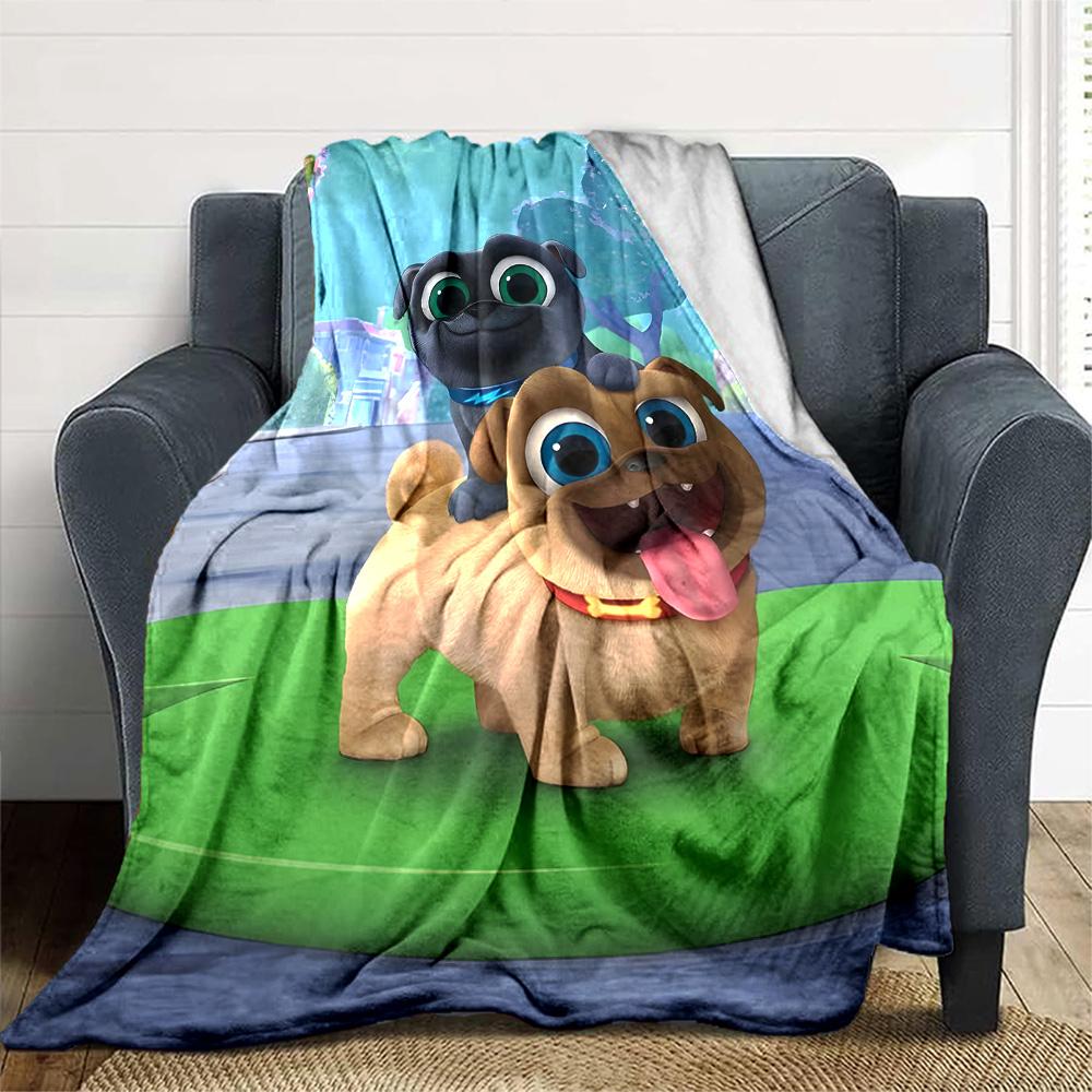 1pc Puppy Dog Pals Blanket, Gift, for Men and Women, Soft Blanket, Good for Sofa Bed Couch Travel, Lightweight Flannel Blanket