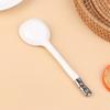 Фарфоровая белая керамическая ложка высокого качества, бытовая ложка для супа, длинная ручка, ложка для еды, половник, кухонная посуда