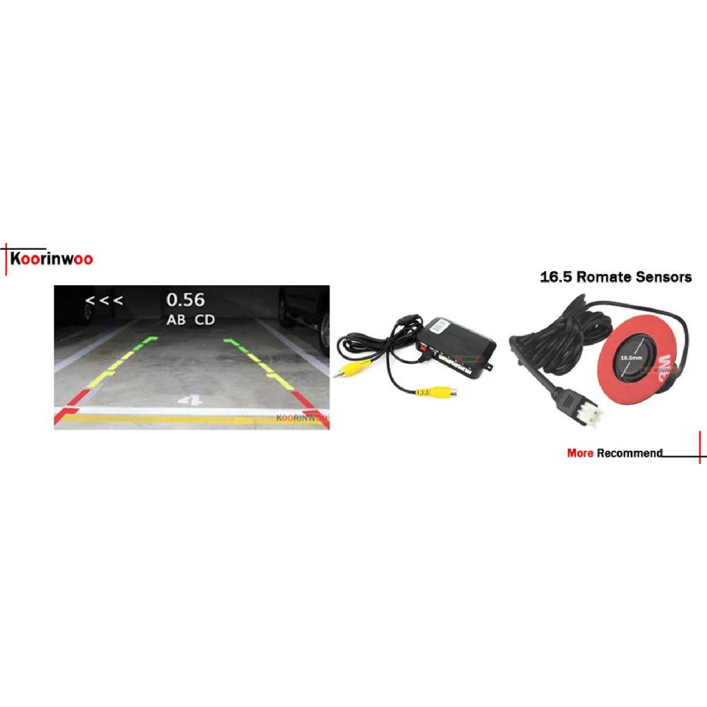 Koorinwoo 4 Sensors Buzzer 22mm Car Parking Sensor Kit Reverse Backup Radar Sound Alert Indicator Probe System 12V Parktronic