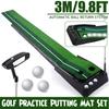300 x 30 см 3 шт 3 м Мини Возврат Гольф Паттинг Грин Фэйрвей Коврик для паттинга Гольф Тренажер для паттера Зеленый Набор для практики паттера Мяч с мячом