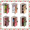 Christmas Party Supplies Elf Door Fridge Magnet with LED Light, Wooden Magnetic Decorations Refrigerator Magnet, Openable Mini Decoration for Holiday