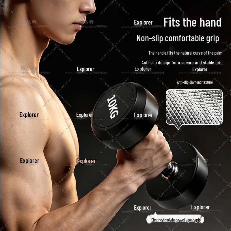 Tancogner Rubber-Coated Steel Dumbbells