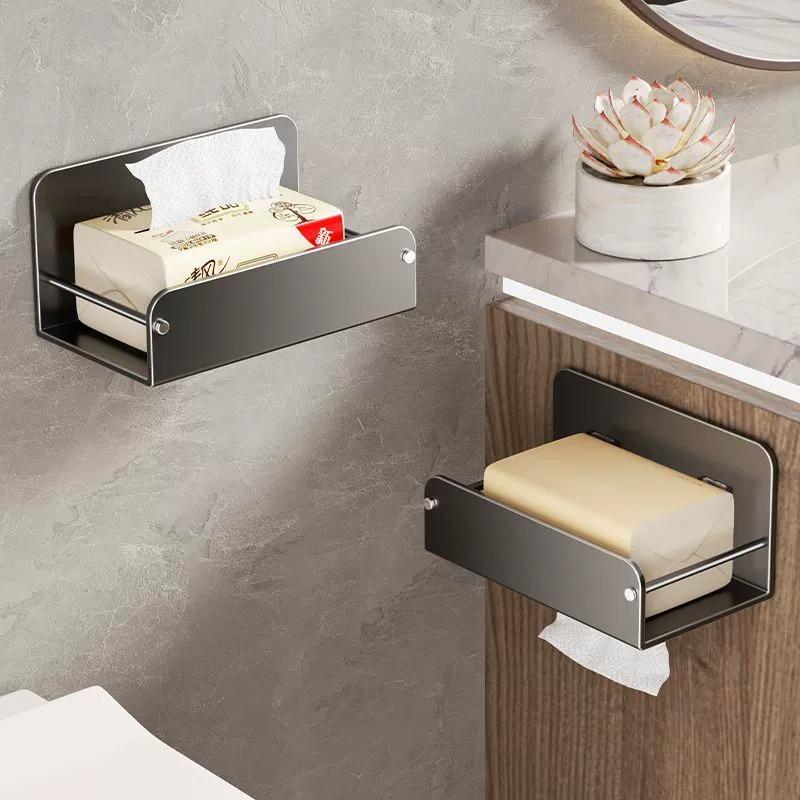 Soporte para papel higiénico montado en pared sin perforaciones para baño y cocina