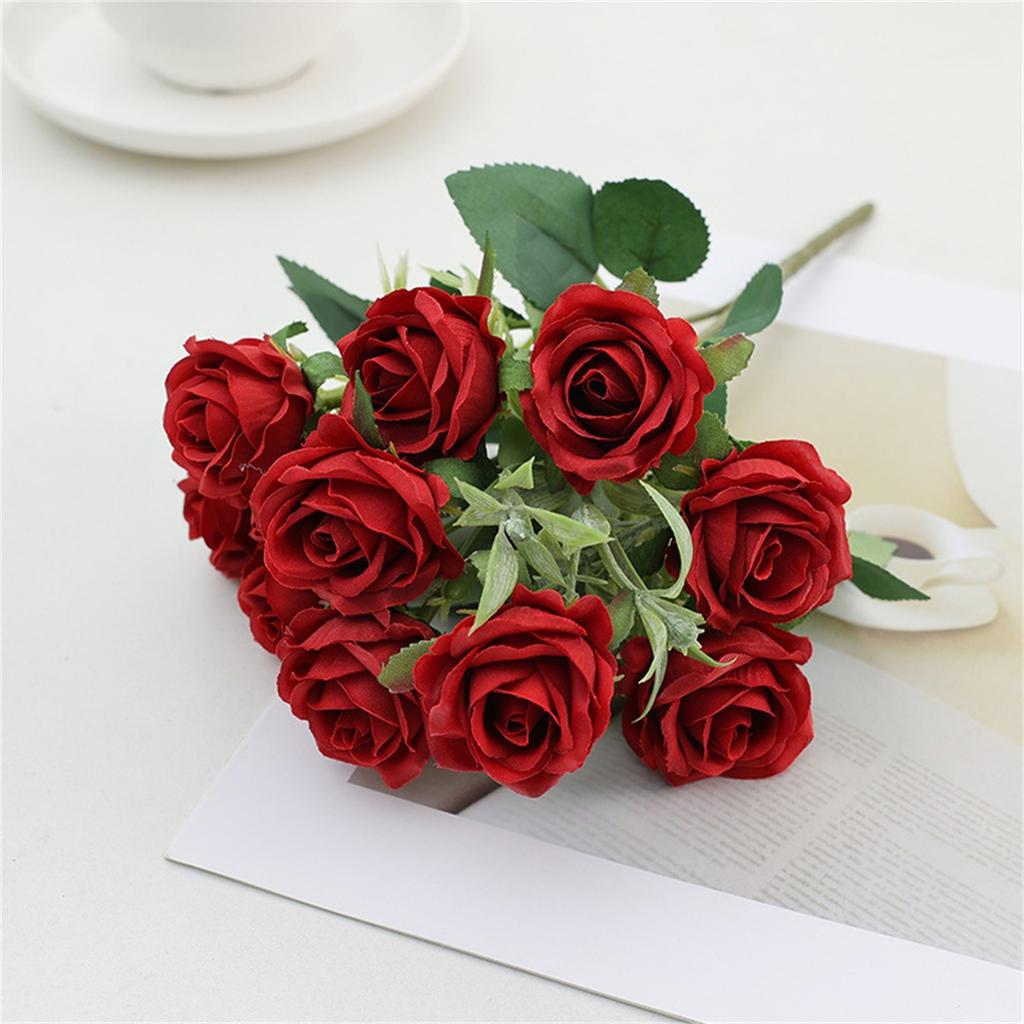 Букет роз, имитация растений, цветы в руках, украшение дома, годовщина свадьбы, искусственный цветок