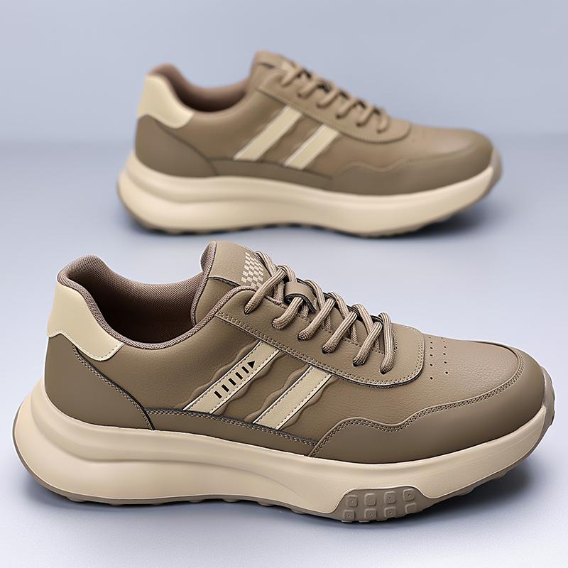 Модная кожаная модная повседневная обувь для мужчин, универсальная мужская обувь для ходьбы, обувь для скейтборда класса люкс, мужские кроссовки на шнуровке, мужские удобные кроссовки