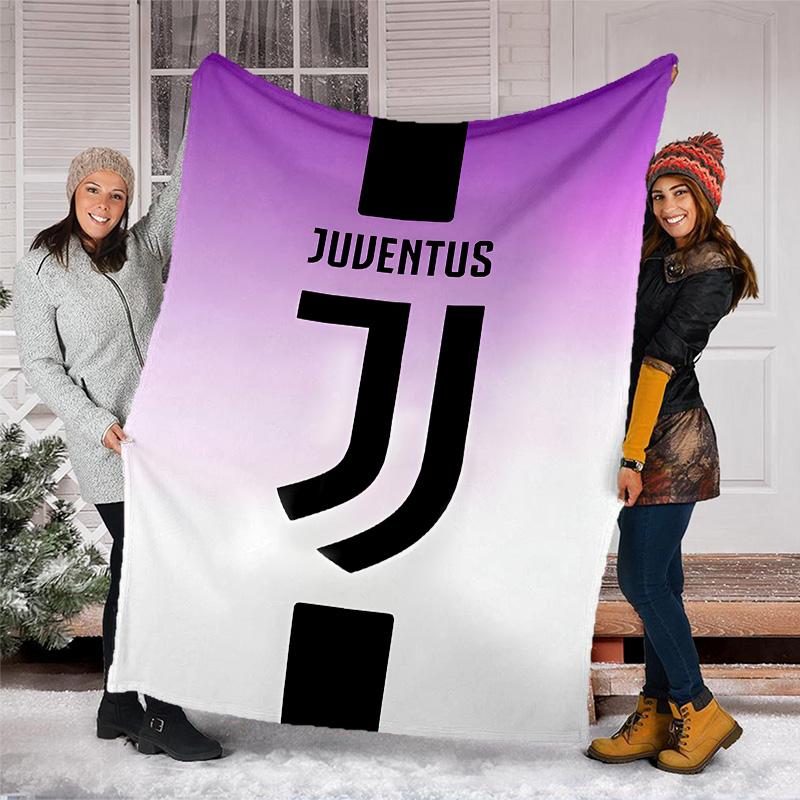 1pc Juventus Theme Blanket - Digital Print, Polyester, Cozy for All Seasons, Perfect for Outdoor, and Travel