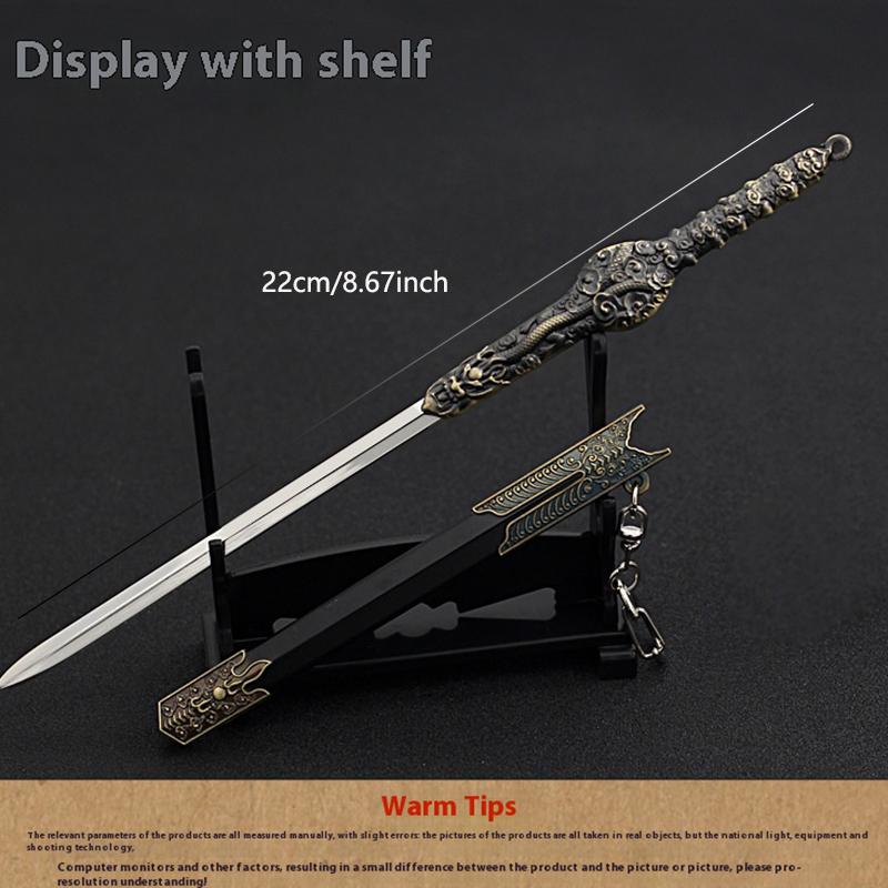 Ancient Chinese sword Han Sword Youlong sword 8.67inch film and television sword alloy model with sheath