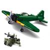 Вторая мировая война Япония Mitsubishi A6M Палубный истребитель Zero Набор строительных блоков WW2 Бомбардировщик-истребитель Военное оружие Масштабная модель Кирпичная игрушка Подарок