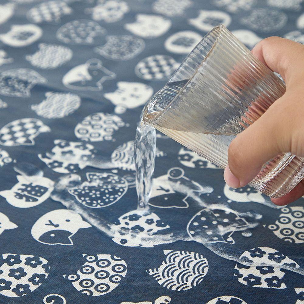 Прямоугольная водонепроницаемая покрытая скатерть Многоразовый коврик для стола Защитное покрытие для стола Чайный столик