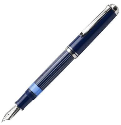 Pelikan Metal Stripe Blue M815 Fountain Fine Limited Официально Импортированная Ручка Souverän, Перо, F, Издание,