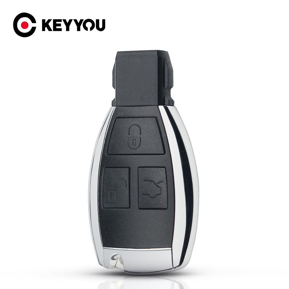 KEYYOU Корпус автомобильного ключа для Mercedes Benz B C E ML S CLK CL Модифицированный Запасной Корпус Умного Автомобильного Ключа 3 Кнопки