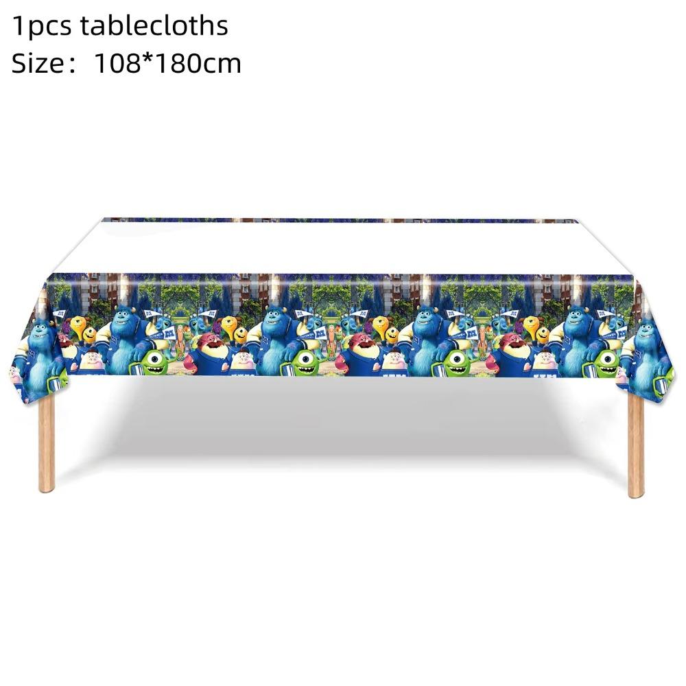 Cartoon Monster University Party Tablecloth Kids Boys Birthday Party Decor Disposable Tableware TableCover Supplies