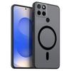 Магнитный железный кольцевой чехол для телефона для realme C25Y, C21Y Матовый мягкий ТПУ Ударопрочный чехол