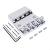 Bass Guitar Bridge with Wrench Screw Replacement,DIY Accs,Metal,4 Strings,Bass Hardtail for