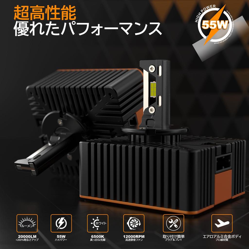 AILEO V Пара D5S Светодиодная Автомобильная Лампа, Высокая Яркость, 20 000 Лм/Пара Яркости, 55 Вт Высокая