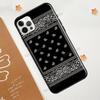 Черный чехол-бандана с бесшовным узором для iPhone 12 Pro Max 13 mini для iPhone XR XS X SE 2020 7 8 Plus 11 Pro Max