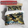 3pcs Duvet Cover Set (1*Duvet Cover + 2*Pillowcase, Without Core), Custom Name Cardiff City FC Pattern Bedding Set, Home Bedroom Decor Gift