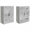 Cabinet Set 2 pcs Concrete Grey Particleboard