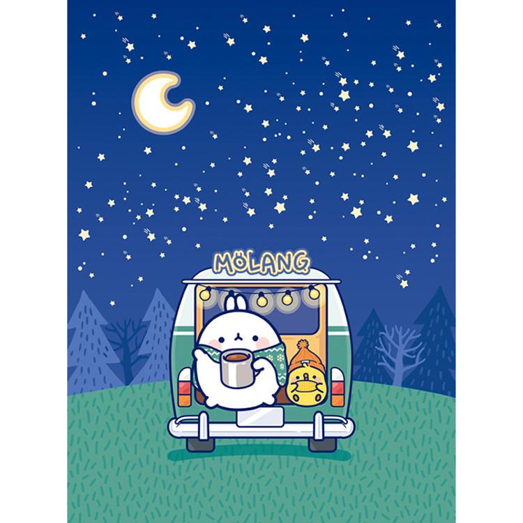 Пазл из 150 деталей - Molang Starlight Camping (открытка включена), популярная корейская головоломка