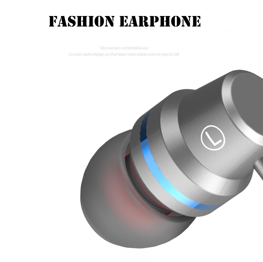 Модные металлические наушники, звуковая камера, линия тела, проводная музыка, стереонаушники с тяжелыми басами, наушники-вкладыши