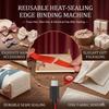Mini hot stamping and overlock sewing machine USB powered DIY hair accessory and holiday gift wrapping tool.