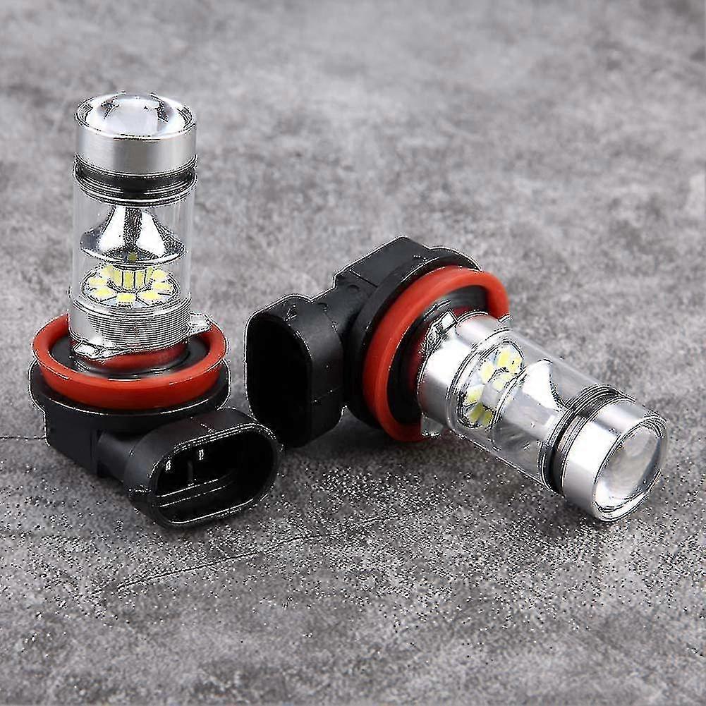 2x H8 H9 H11 6000k Super White 100w Led Headlight Bulbs Kit Fog Car Driving Light - CHUNCC