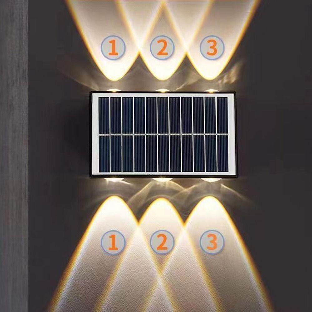 IP65 Waterproof 4/6/8 LED Solar Light Up and Down Fence Solar Lamp Modern Solar Wall Lamp Porch