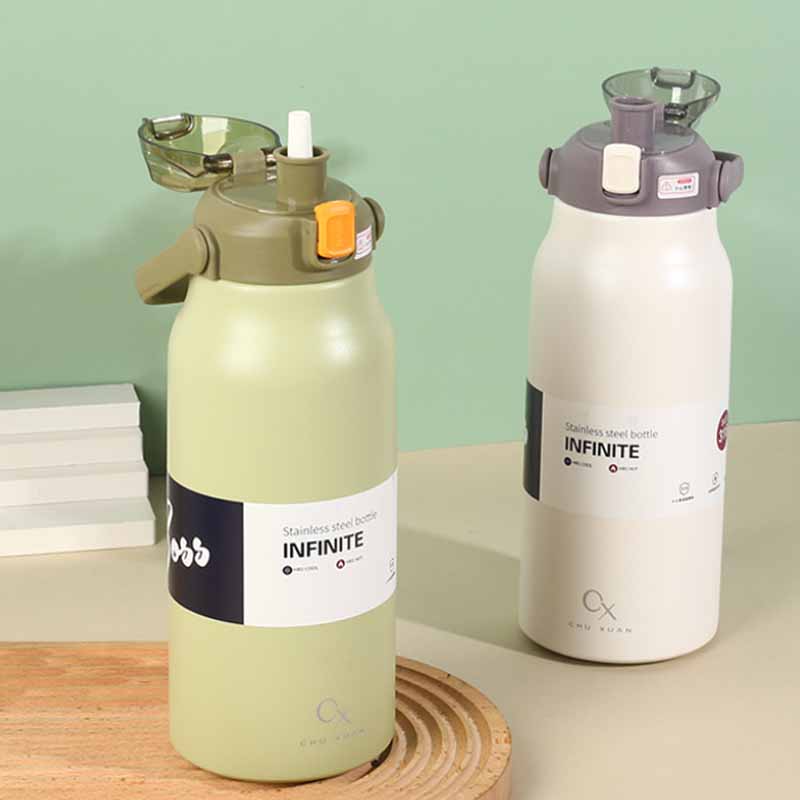 Tumbler Thermo Bottle Large Capacity With Straw Stainless Steel Thermal Water Bottle Cold and Hot Thermos Cup Vacuum Flask Gym