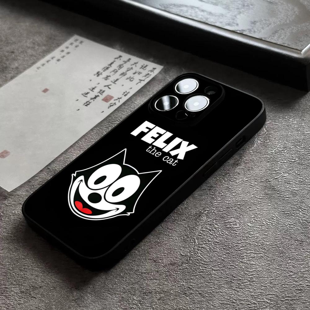 Мультяшный F-Феликс Кот Милый Чехол для Телефона Для 17 Pro Max Iphone 16 14 Pro Max 12 15 Plus 13 Pro 11 Xr X Xs 8 Plus Задняя Крышка