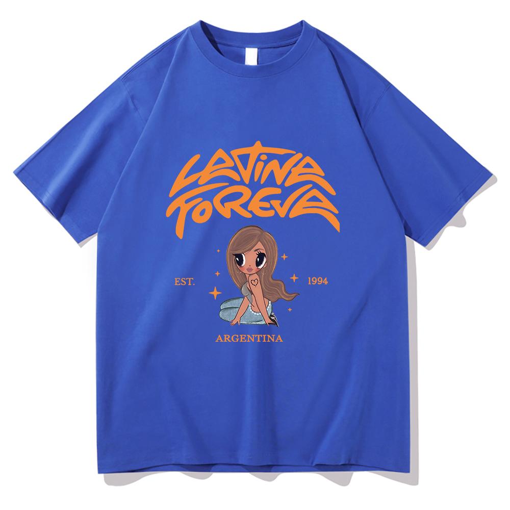 Fashion Karol G LATINA FOREVA T Shirt 2025 New Song Retro Men/women Clothing Harajuku Clothes Summer Cotton Graphic T Shirts