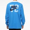 Nike Мужские рубашки-поло Синий воротник-поло Умеренный прямой крой DD6180-435