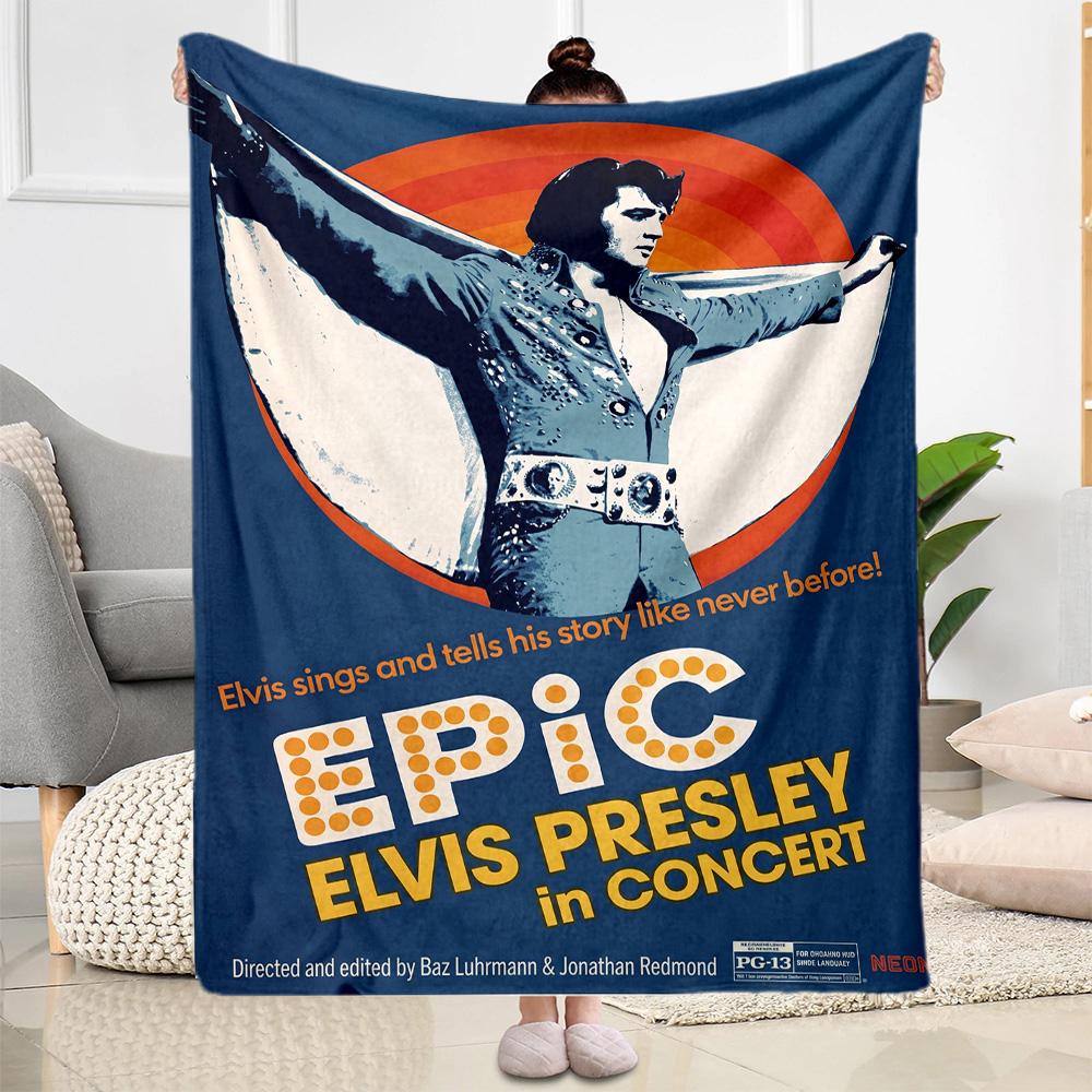 Elvis Presley Collage Blanket Soft & Cozy Suitable for Office Chair Livingroom Sofa for All Occasions Modern Birthday Christmas Gift Blanket